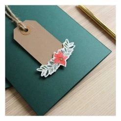 Alternative view of Cheap 🌟 Hobbycraft Poinsettia Garland Card Toppers 5 Pack 🛒