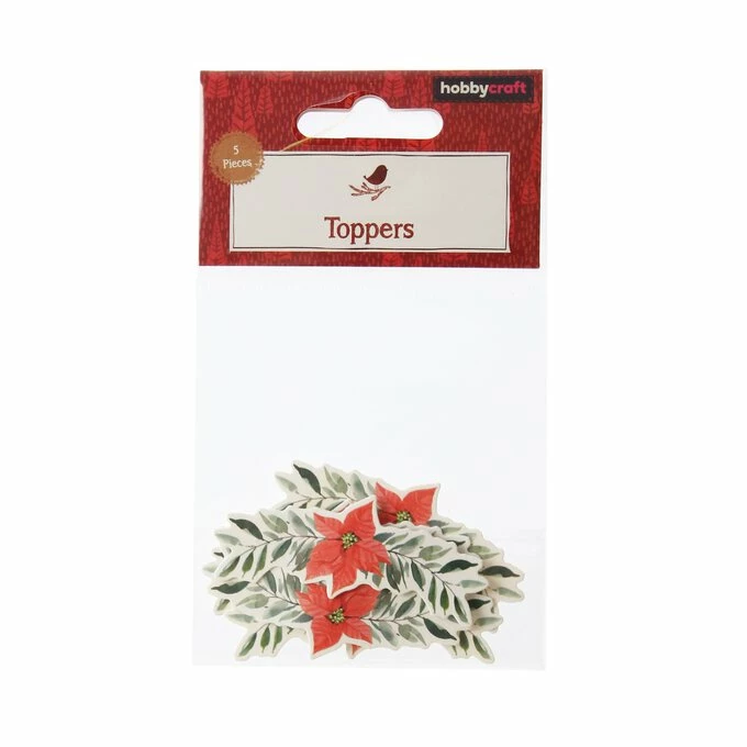 Cheap ๐ Hobbycraft Poinsettia Garland Card Toppers 5 Pack ๐ 4 Cheap ๐ Hobbycraft Poinsettia Garland Card Toppers 5 Pack ๐ - Image 4