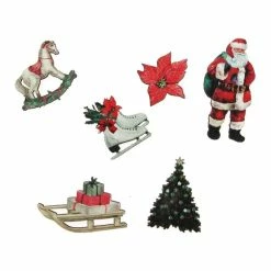 Best deal 🎉 Hobbycraft Traditional 🎄 Christmas Wooden Topper Set 36 Pieces 🤩 -Hobbycraft Shop 658512 1000 3 Wooden Toppers Traditional