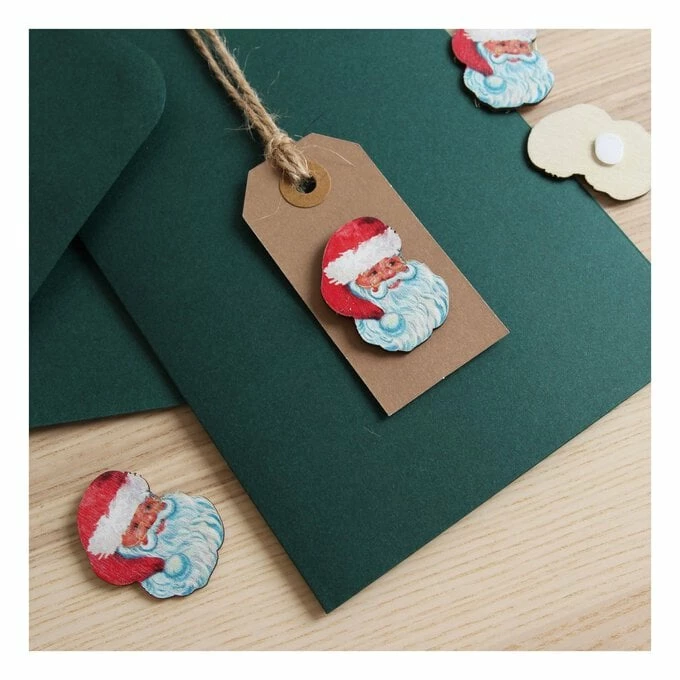 Buy 😍 Hobbycraft Santa Head Wooden Toppers 4 Pack 🥰 2 Buy 😍 Hobbycraft Santa Head Wooden Toppers 4 Pack 🥰 - Image 2