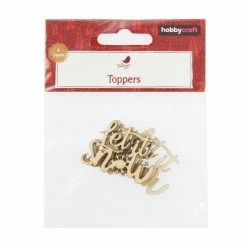 Best deal 👍 Hobbycraft Let It Snow Wooden Toppers 4 Pack 🎁 -Hobbycraft Shop 658516 1000 4 Wooden Toppers Let it Snow