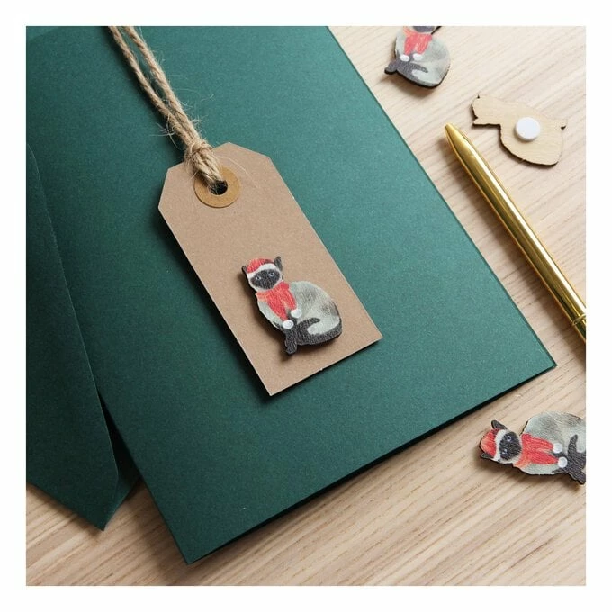 Best Sale π₯ Hobbycraft Santa Cat Wooden Toppers 4 Pack π― 2 Best Sale π₯ Hobbycraft Santa Cat Wooden Toppers 4 Pack π― - Image 2
