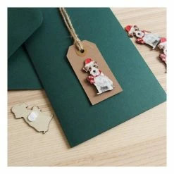 Alternative view of Outlet 🌟 Hobbycraft Santa 🐶 Dog Wooden Toppers 4 Pack 🔥