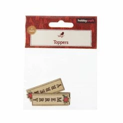 Best deal 👏 Hobbycraft Merry Tag Wooden Toppers 3 Pack 👍 -Hobbycraft Shop 658527 1000 5 Merry Wooden Tags 3pack