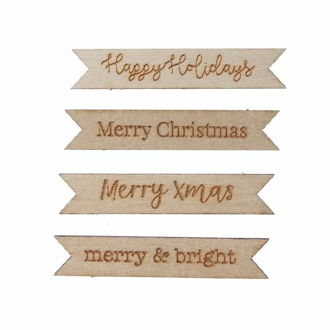 Wholesale π Hobbycraft π Christmas Sentiment Tag Wooden Toppers 4 Pack π― 1 Wholesale π Hobbycraft π Christmas Sentiment Tag Wooden Toppers 4 Pack π―