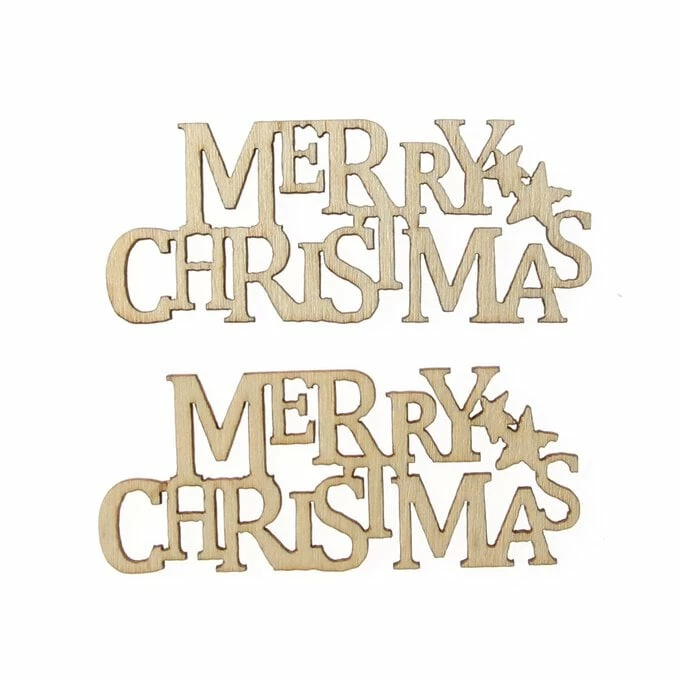 Cheap ๐ฅฐ Hobbycraft Natural Merry ๐ Christmas Wooden Toppers 2 Pack โจ 1 Cheap ๐ฅฐ Hobbycraft Natural Merry ๐ Christmas Wooden Toppers 2 Pack โจ