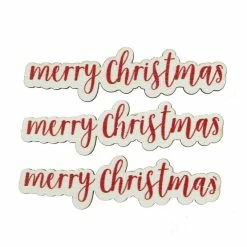 Discount ๐ Hobbycraft Red And White Merry ๐ Christmas Wooden Toppers 3 Pack โค๏ธ