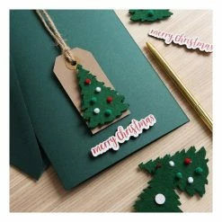 Alternative view of Discount 😉 Hobbycraft Red And White Merry 🎄 Christmas Wooden Toppers 3 Pack ❤️