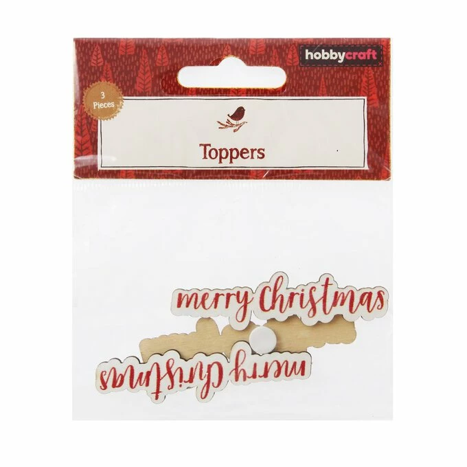 Discount ๐ Hobbycraft Red And White Merry ๐ Christmas Wooden Toppers 3 Pack โค๏ธ 4 Discount ๐ Hobbycraft Red And White Merry ๐ Christmas Wooden Toppers 3 Pack โค๏ธ - Image 4