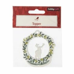 Flash Sale 🎉 Hobbycraft Stag Wreath Wooden Topper 8cm 🧨 -Hobbycraft Shop 658535 1000 5 Stag Wreath Christmas Topper