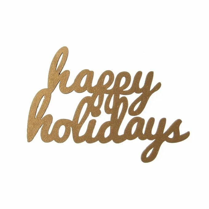 Cheapest 🔥 Hobbycraft Happy Holidays Wooden Topper 8cm 🎁 1 Cheapest 🔥 Hobbycraft Happy Holidays Wooden Topper 8cm 🎁