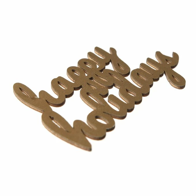 Cheapest 🔥 Hobbycraft Happy Holidays Wooden Topper 8cm 🎁 3 Cheapest 🔥 Hobbycraft Happy Holidays Wooden Topper 8cm 🎁 - Image 3