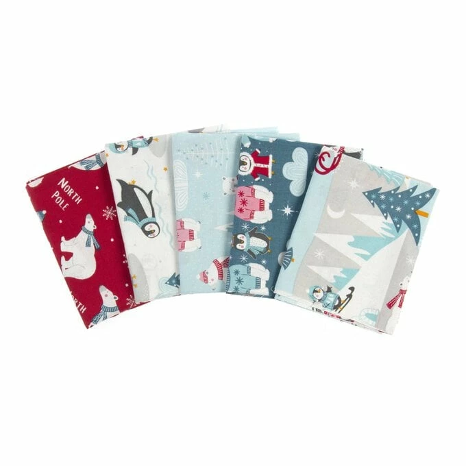 New β€οΈ Craft Cotton Company Polar Pals Cotton Fat Quarters 5 Pack π 1 New β€οΈ Craft Cotton Company Polar Pals Cotton Fat Quarters 5 Pack π