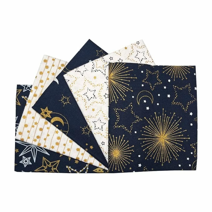 Flash Sale ⭐ Craft Cotton Company Starry Nights Cotton Fat Quarters 5 Pack ✔️ 1 Flash Sale ⭐ Craft Cotton Company Starry Nights Cotton Fat Quarters 5 Pack ✔️