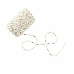New β€οΈ Hobbycraft White And Gold Twine 27m π