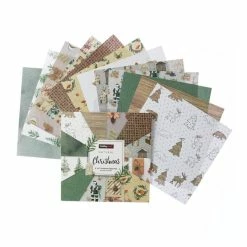 Discount 🥰 Hobbycraft Natural 🔔 Christmas 6 X 6 Inches Paper Pad 24 Sheets 😉