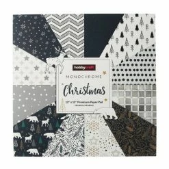 Cheapest 🔔 Hobbycraft Monochrome 🎅 Christmas 12 X 12 Inches Paper Pad 24 Sheets 🥰 -Hobbycraft Shop 658699 1000 4 Paper Pad Monochrome Christmas 12x12 1