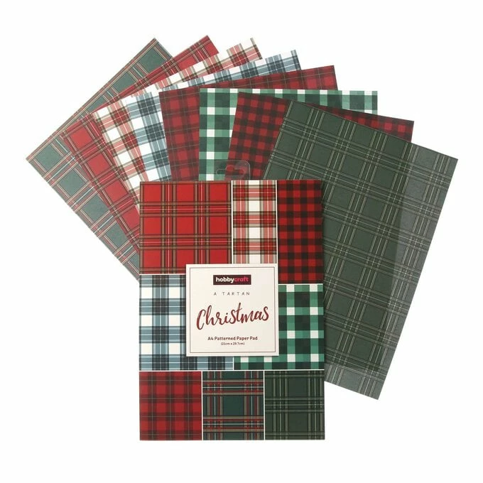 Outlet 🥰 Hobbycraft A Tartan 🔔 Christmas A4 Paper Pad 16 Sheets 😉 1 Outlet 🥰 Hobbycraft A Tartan 🔔 Christmas A4 Paper Pad 16 Sheets 😉