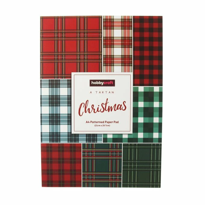 Outlet 🥰 Hobbycraft A Tartan 🔔 Christmas A4 Paper Pad 16 Sheets 😉 4 Outlet 🥰 Hobbycraft A Tartan 🔔 Christmas A4 Paper Pad 16 Sheets 😉 - Image 4