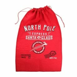 Buy 👍 Hobbycraft Red North Pole Sack 45cm X 73cm 💯