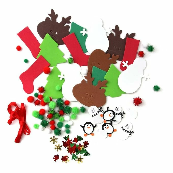 Brand new 🛒 Hobbycraft ❄ Christmas Foam Shape Craft Pack 💯 1 Brand new 🛒 Hobbycraft ❄ Christmas Foam Shape Craft Pack 💯