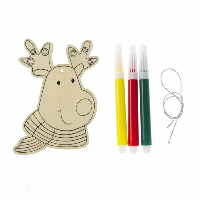 Buy ✔️ Hobbycraft Colour-In Reindeer Decoration 9cm 🎁 1 Buy ✔️ Hobbycraft Colour-In Reindeer Decoration 9cm 🎁
