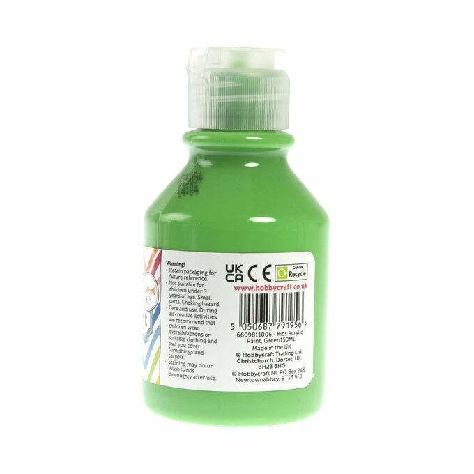 New ✔️ Hobbycraft Kids’ Leaf Green Acrylic Paint 150ml 🛒 3 New ✔️ Hobbycraft Kids’ Leaf Green Acrylic Paint 150ml 🛒 - Image 3