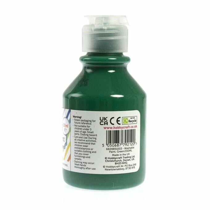 Wholesale ⌛ Hobbycraft Green Washable Paint 150ml 👍 3 Wholesale ⌛ Hobbycraft Green Washable Paint 150ml 👍 - Image 3