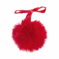 Hot Sale 🤩 Trimits Red Faux Fur Pom Pom 6cm 🧨 -Hobbycraft Shop 662744 1007 3 Faux Fur Pom Pom Red
