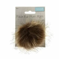 Deals 🎁 Trimits Brown Faux Fur Pom Pom 6cm ⭐ -Hobbycraft Shop 662744 1009 4 Faux Fur Pom Pom Brown