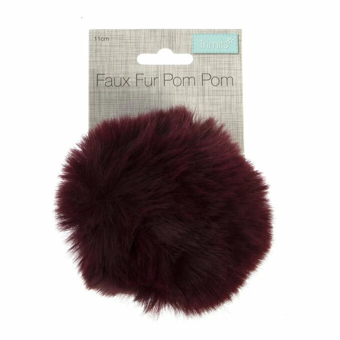 Top 10 🎉 Trimits Burgundy Faux Fur Pom Pom 11cm 👍 4 Top 10 🎉 Trimits Burgundy Faux Fur Pom Pom 11cm 👍 - Image 4